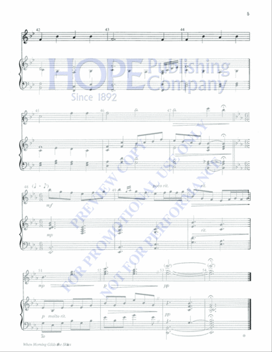 When Morning Gilds the Skies Percussion scores gallery preview page 5