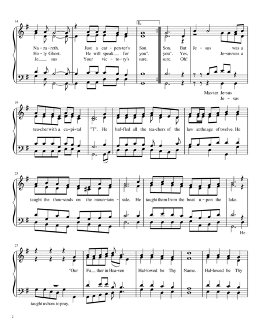Teacher with the Capital T 4-Part scores gallery preview page 2