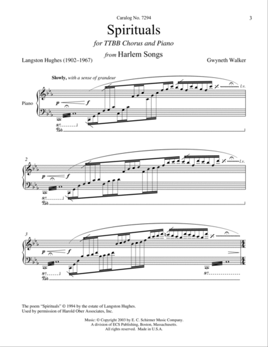 Spirituals from Harlem Songs TTBB scores gallery preview page 3