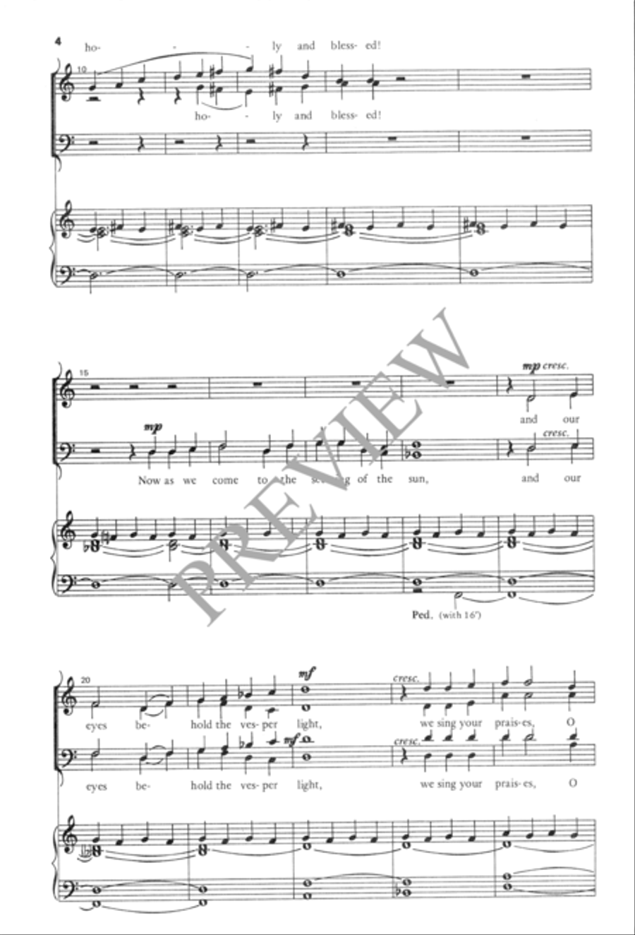 O Gracious Light 4-Part scores gallery preview page 5