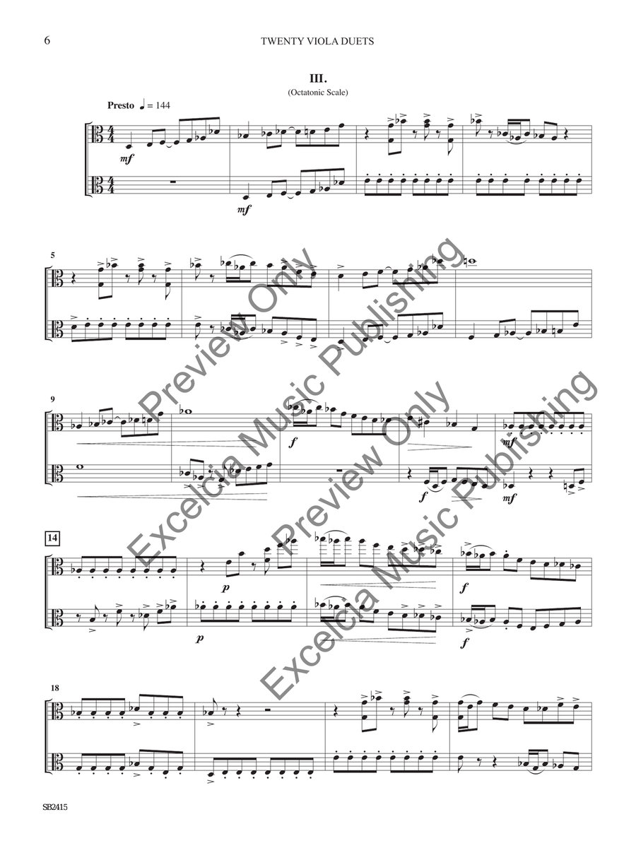 Twenty Viola Duets String Duet scores gallery preview page 5