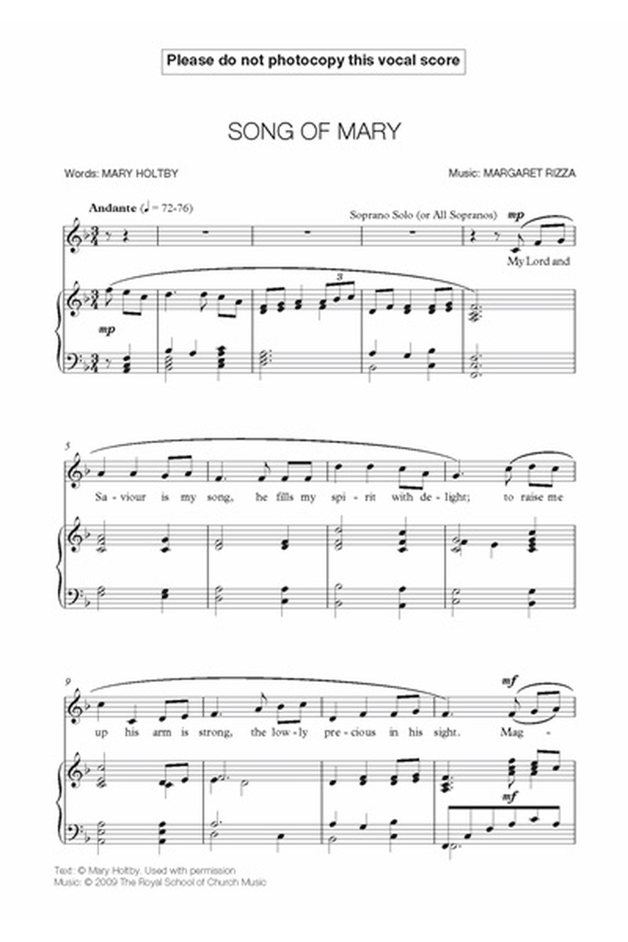 Song of Mary Sacred scores gallery preview page 1
