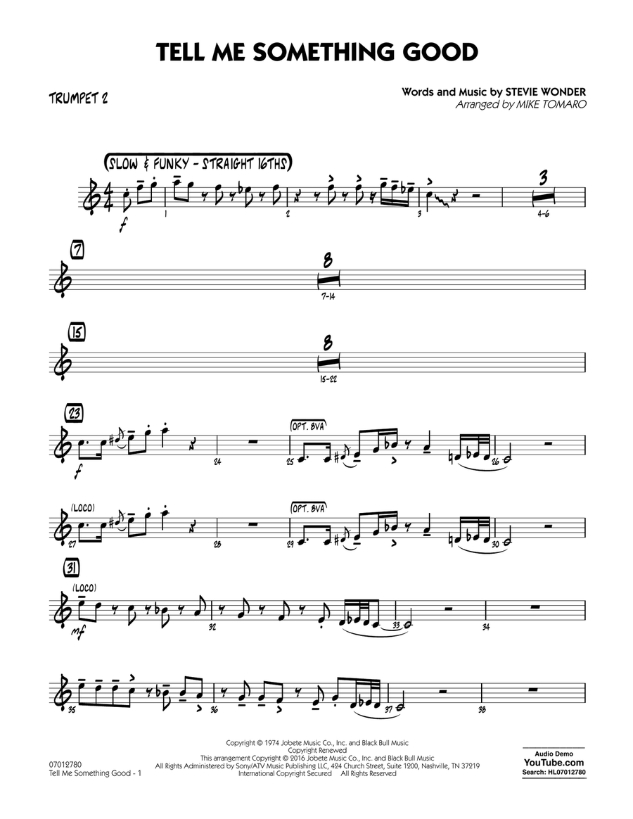 Tell Me Something Good - Trumpet 2