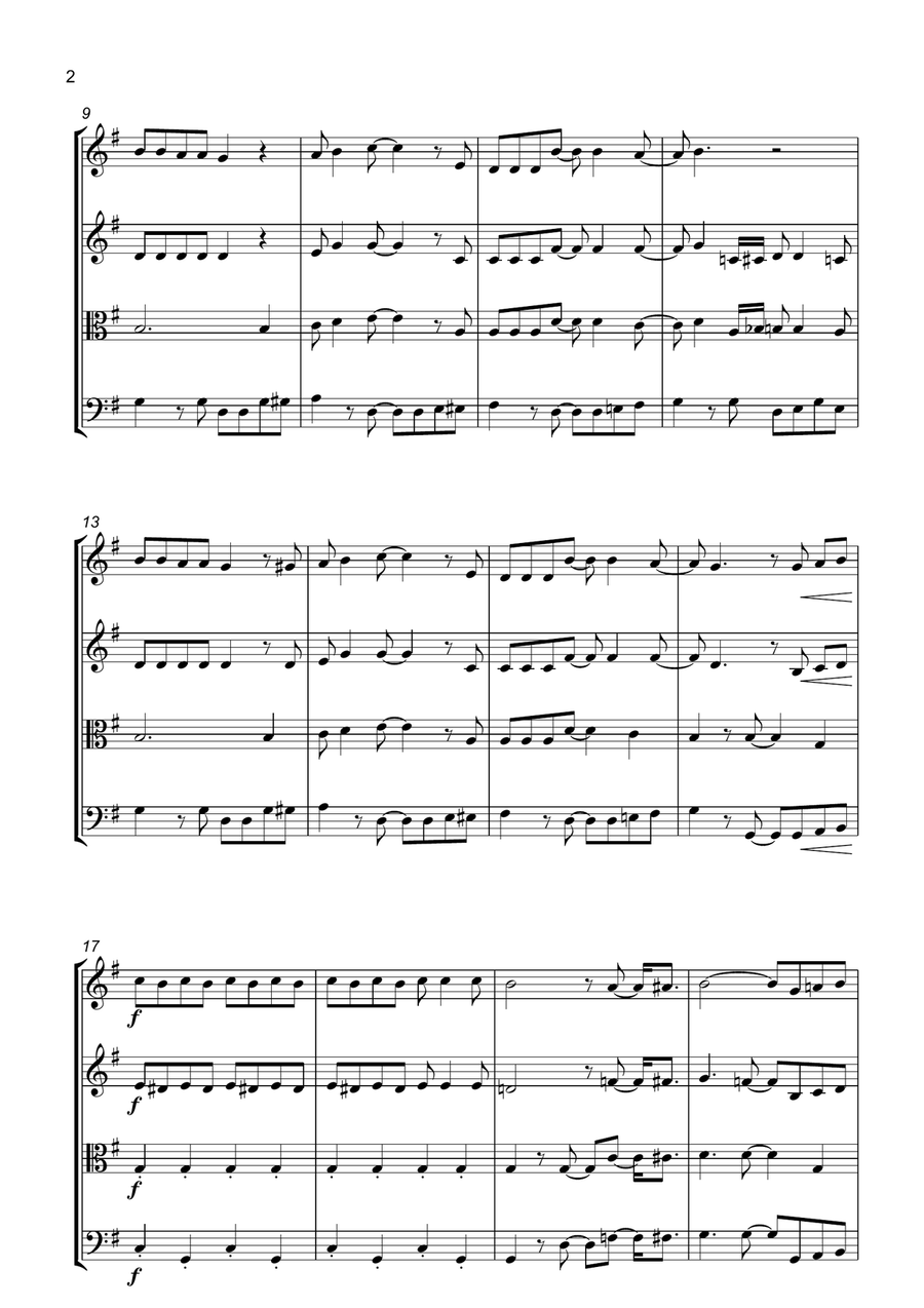 Scooby Doo, Where Are You? String Quartet scores gallery preview page 2