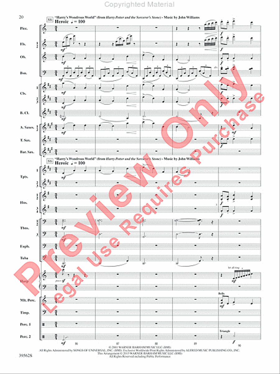 The Complete Harry Potter Concert Band scores gallery preview page 21