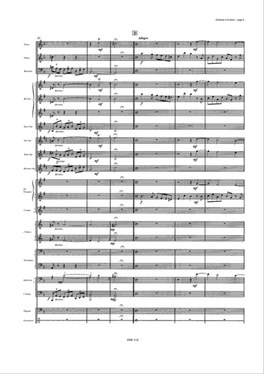 Overture in D minor Concert Band scores gallery preview page 10