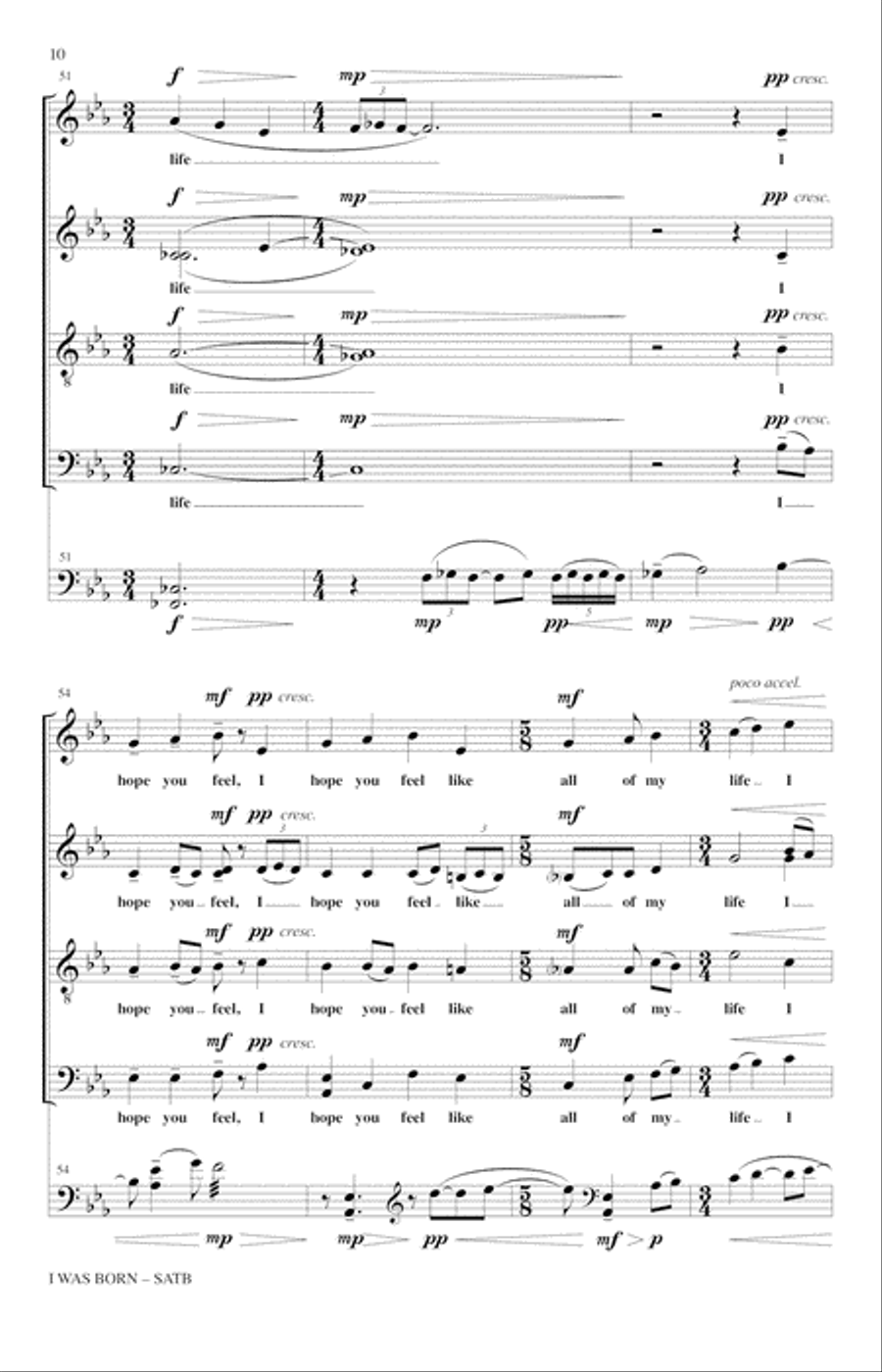 I Was Born 4-Part scores gallery preview page 8