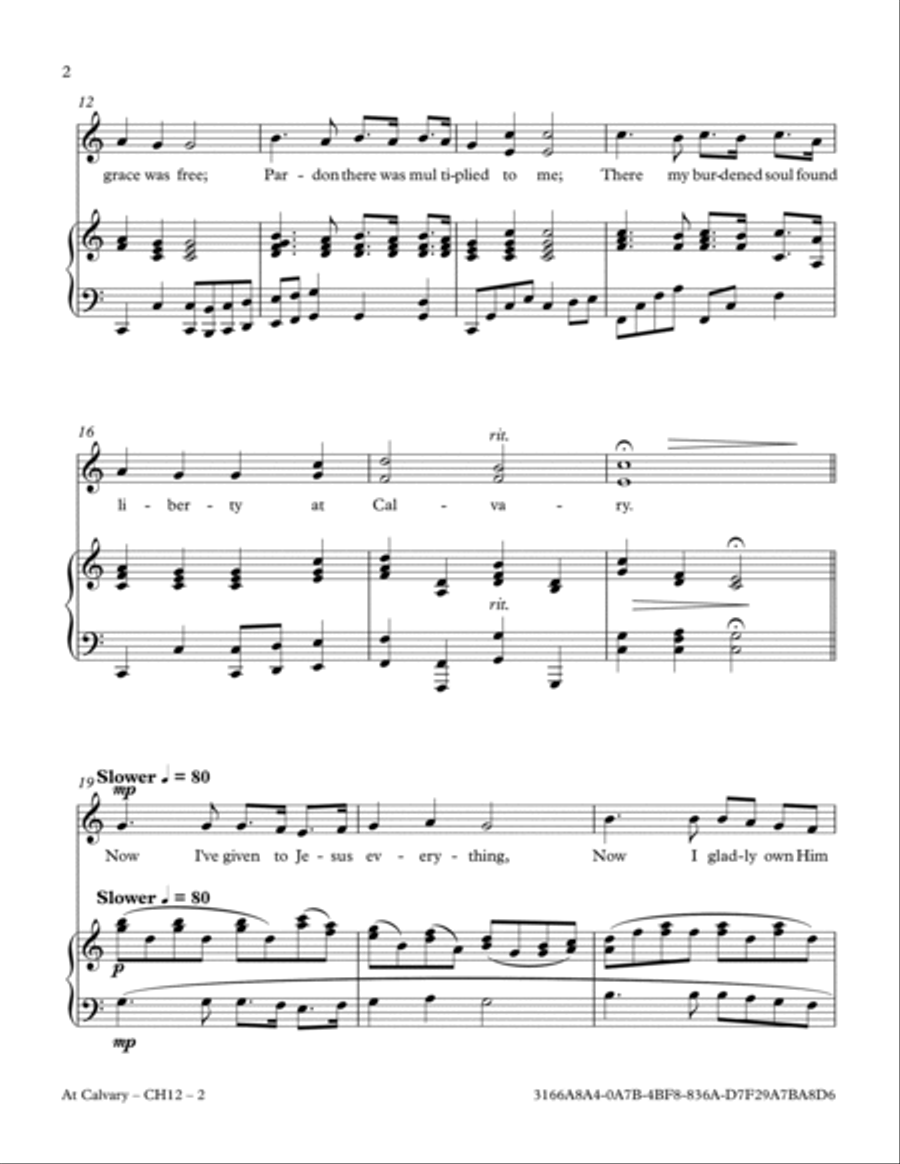 At Calvary 2-Part scores gallery preview page 2