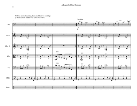 A Legend of Paul Bunyan (Quasi-Concerto for Trombone, Narrator and String Orchestra - Score Only)