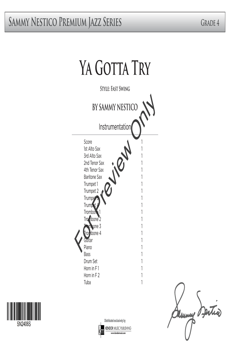 Ya Gotta Try Jazz Ensemble scores gallery preview page 2