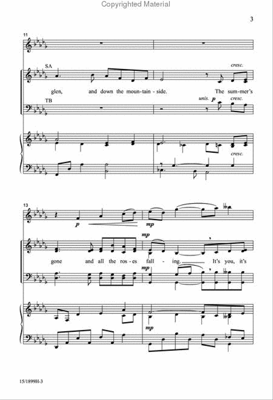 Danny Boy 4-Part scores gallery preview page 3