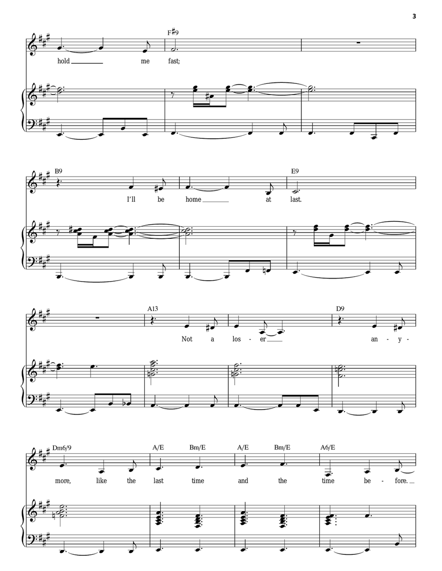 Maybe This Time Piano, Vocal scores gallery preview page 3