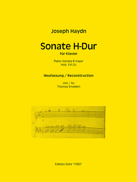 Sonate H-Dur Hob. XVI: 2c -Neufassung anhand des überlieferten Incipit in Haydns Entwurf-Katalog-
