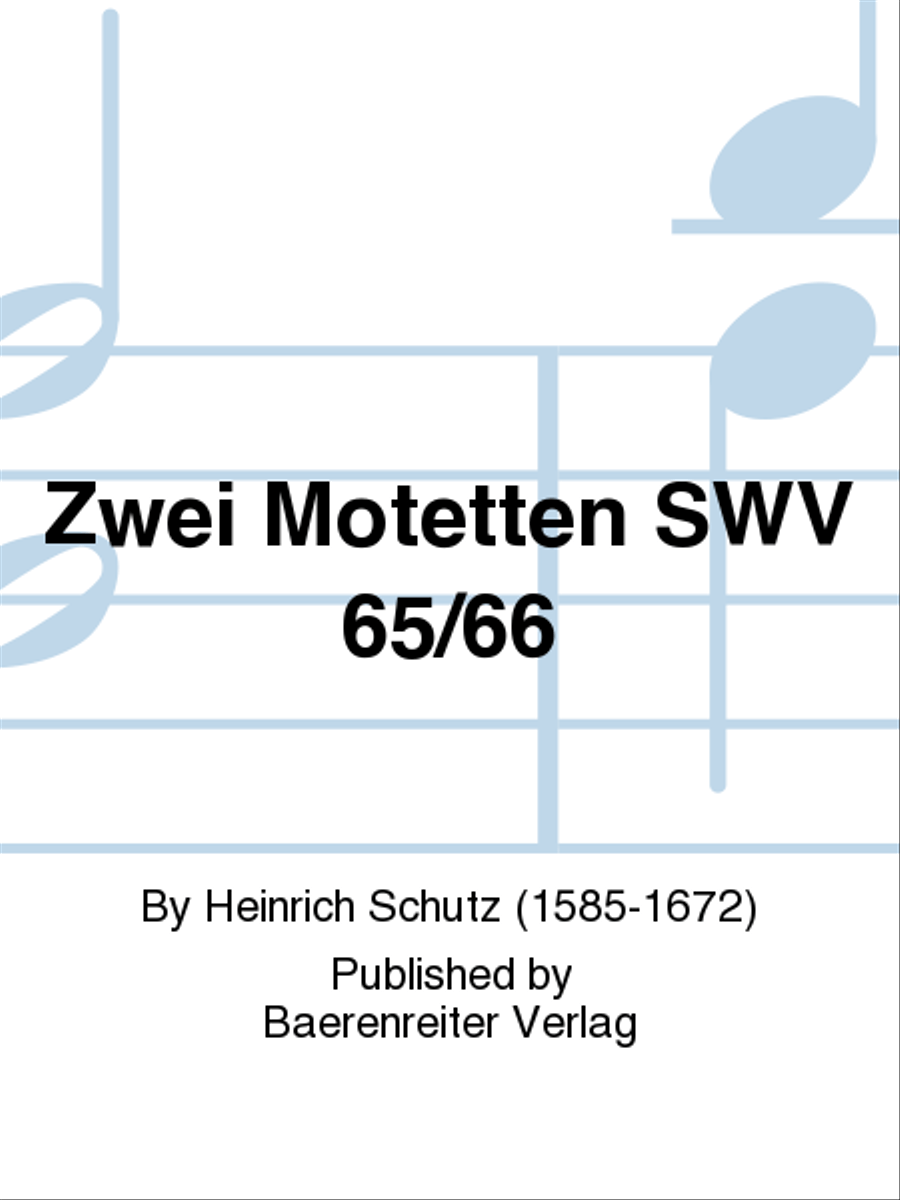 Zwei Motetten no. 13, 14 SWV 65, 66 4-Part scores gallery preview page 1