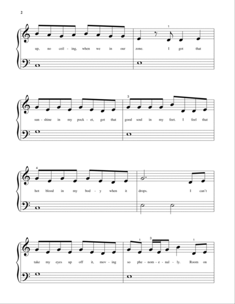 Can't Stop The Feeling Can't Stop The Feeling Piano Solo scores gallery preview page 2