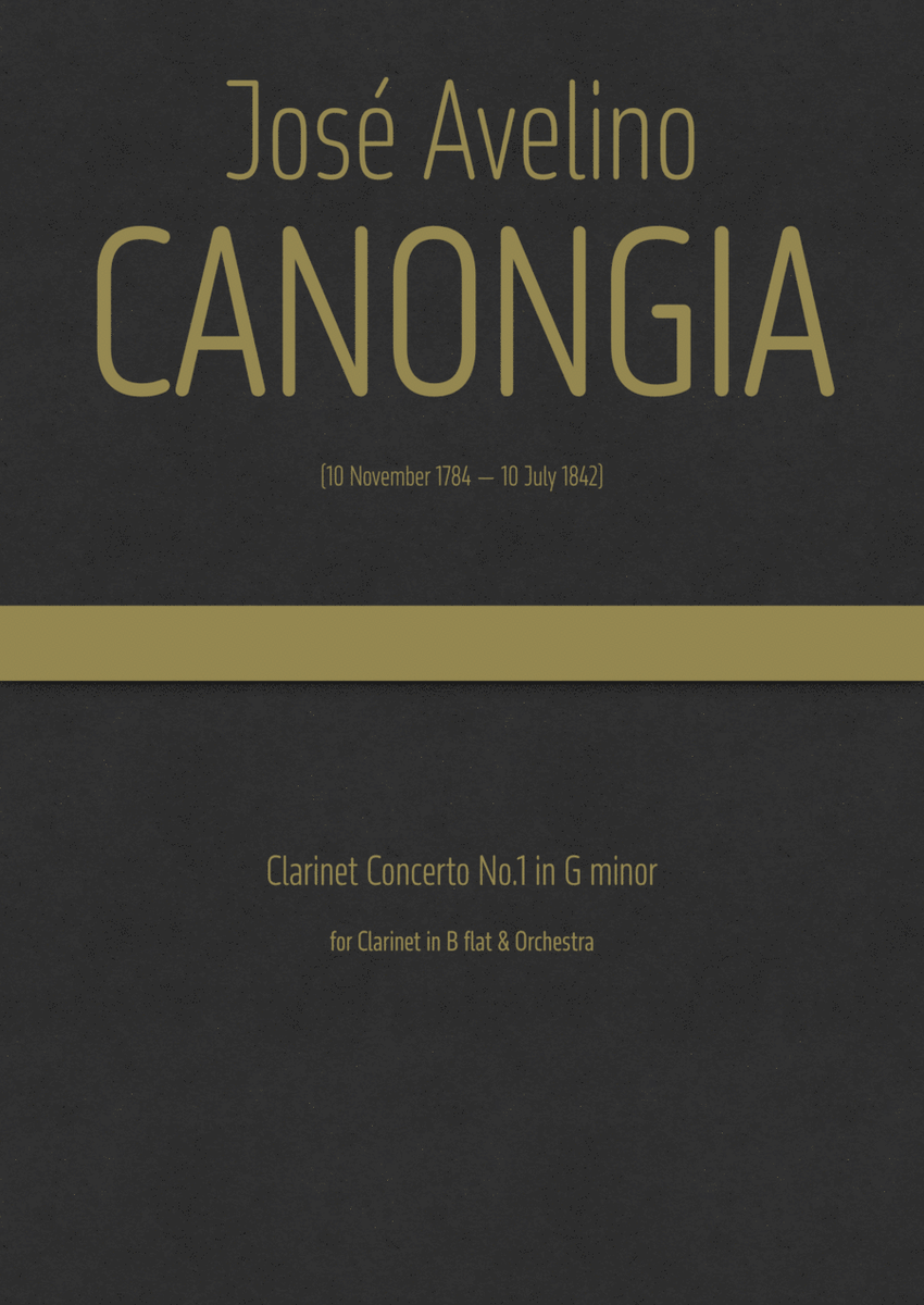 Canongia - Clarinet Concerto No.1 in G minor image number null