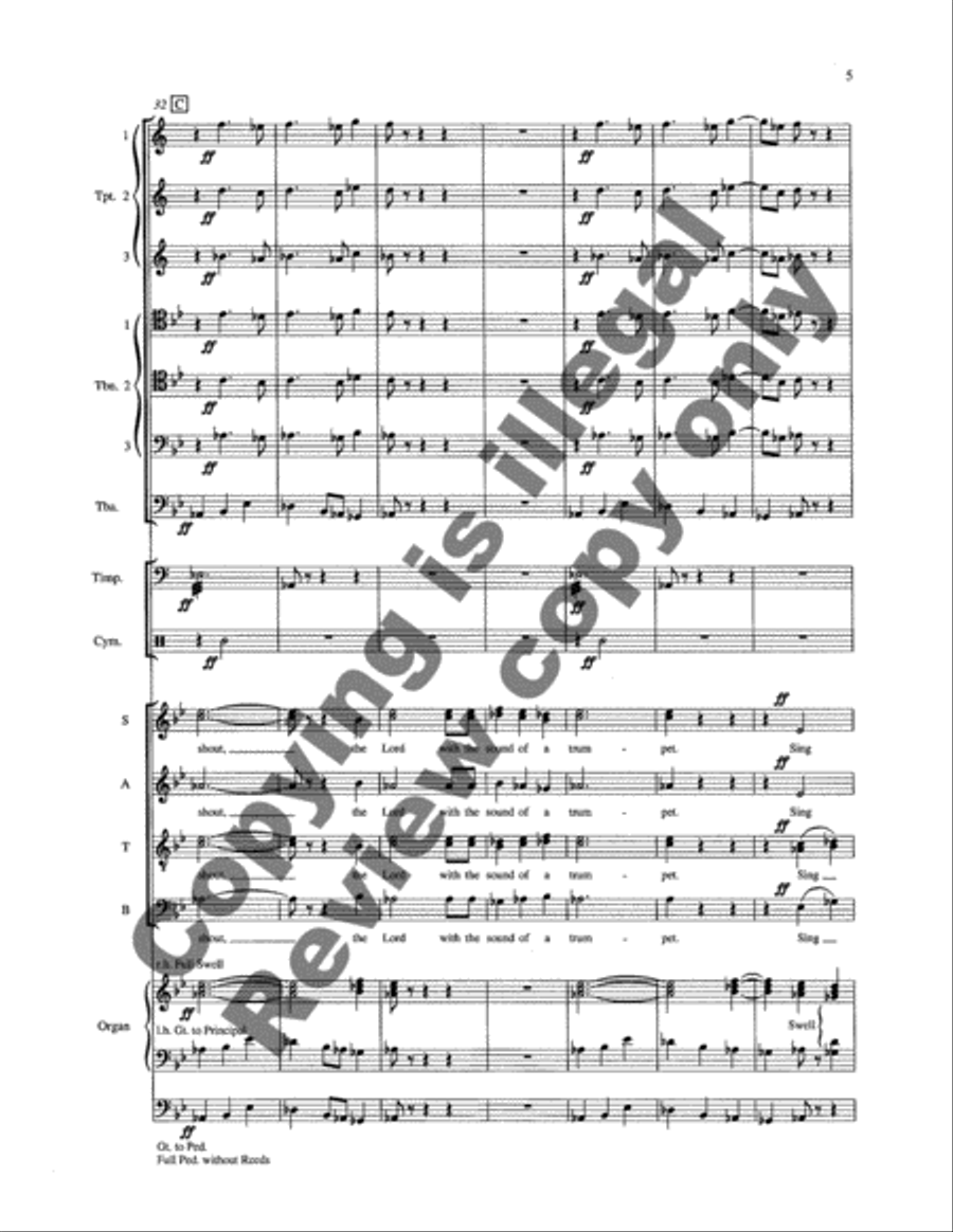 O Clap Your Hands (Brass & Percussion Full Score & Parts) Choir scores gallery preview page 7
