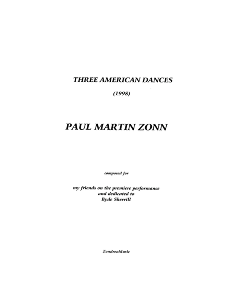 [Zonn] Three American Dances