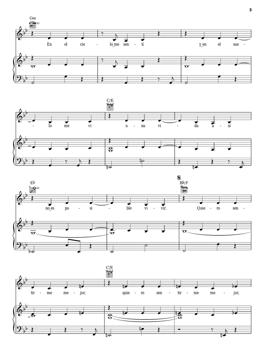 Te Busque Te Busque Piano, Vocal, Guitar scores gallery preview page 3
