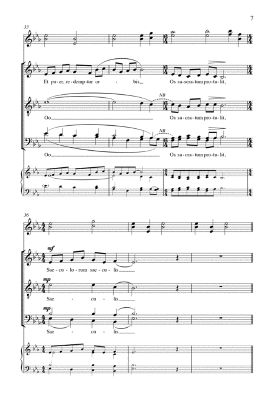 Corde Natus Ex Parentis 4-Part scores gallery preview page 6