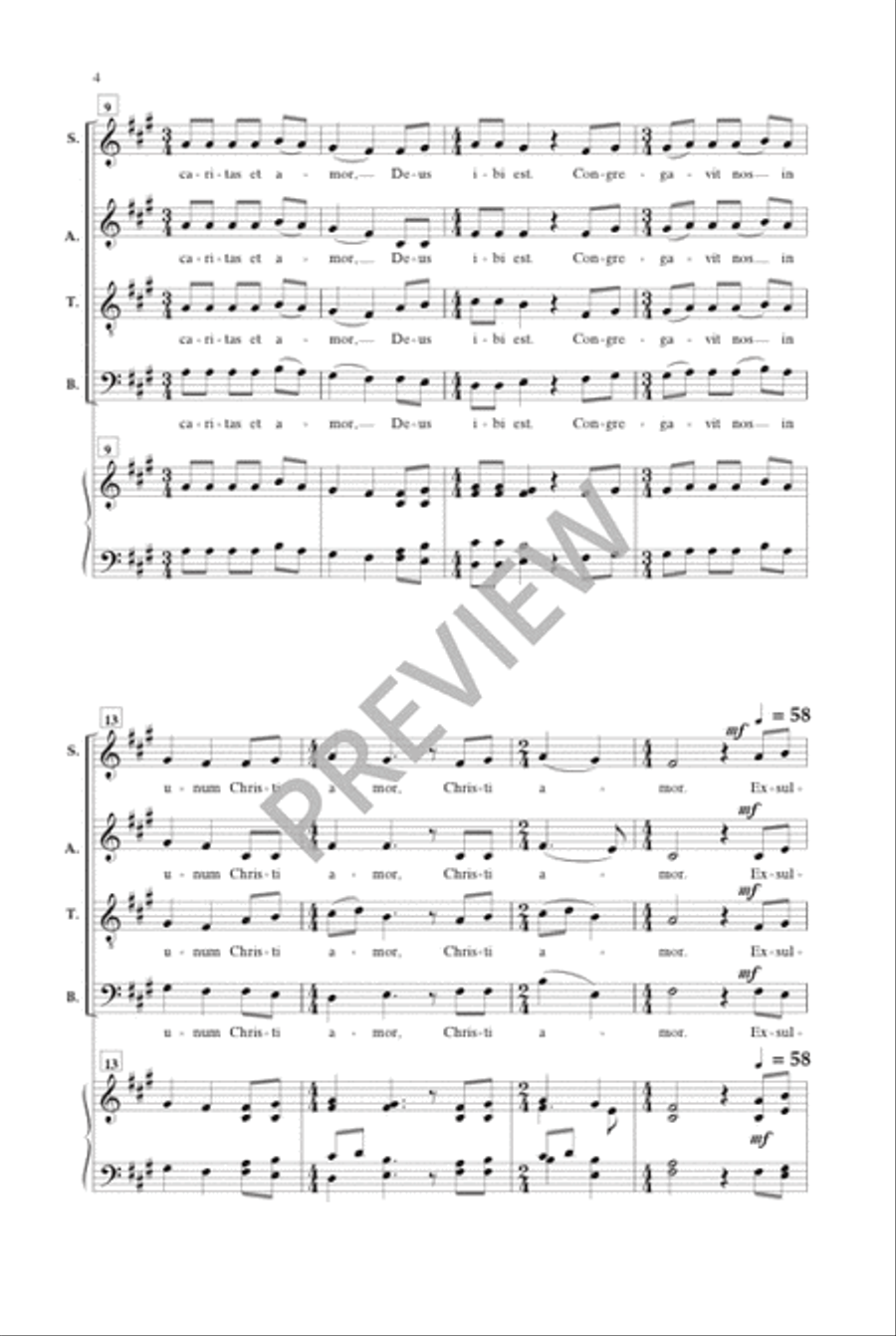 Ubi Caritas (SATB) image number null