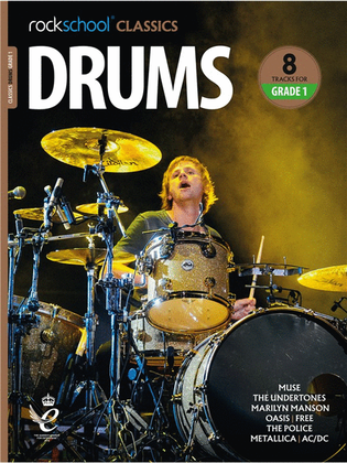 Book cover for Rockschool Classics Drums Grade 1