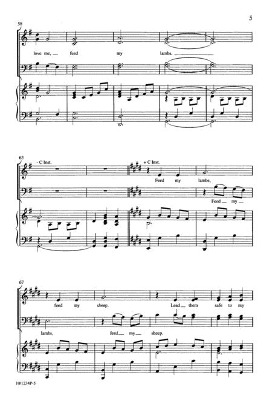 Feed My Lambs Feed My Lambs 4-Part scores gallery preview page 5