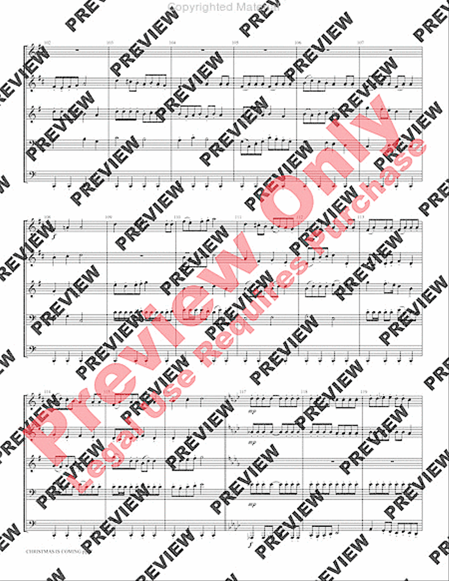 Christmas Is Coming Brass Quintet scores gallery preview page 9