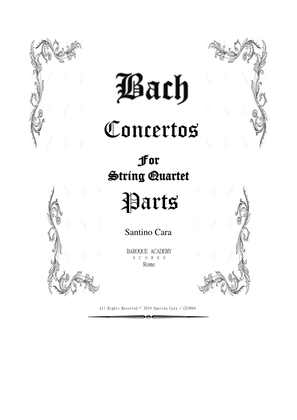 Book cover for Seven Bach's String Quartet Concertos - Complete Parts