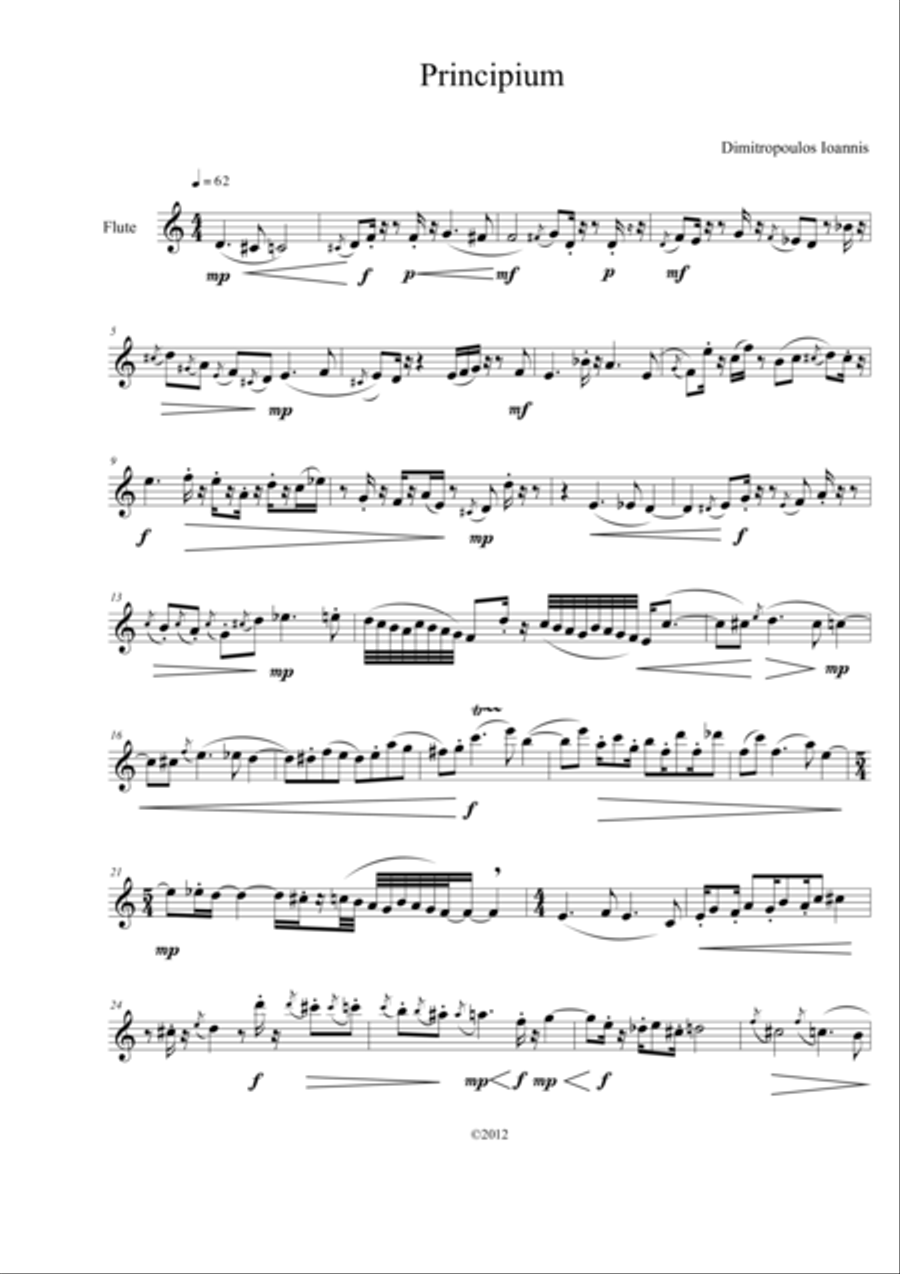 PRINCIPIUM Flute Solo scores gallery preview page 1