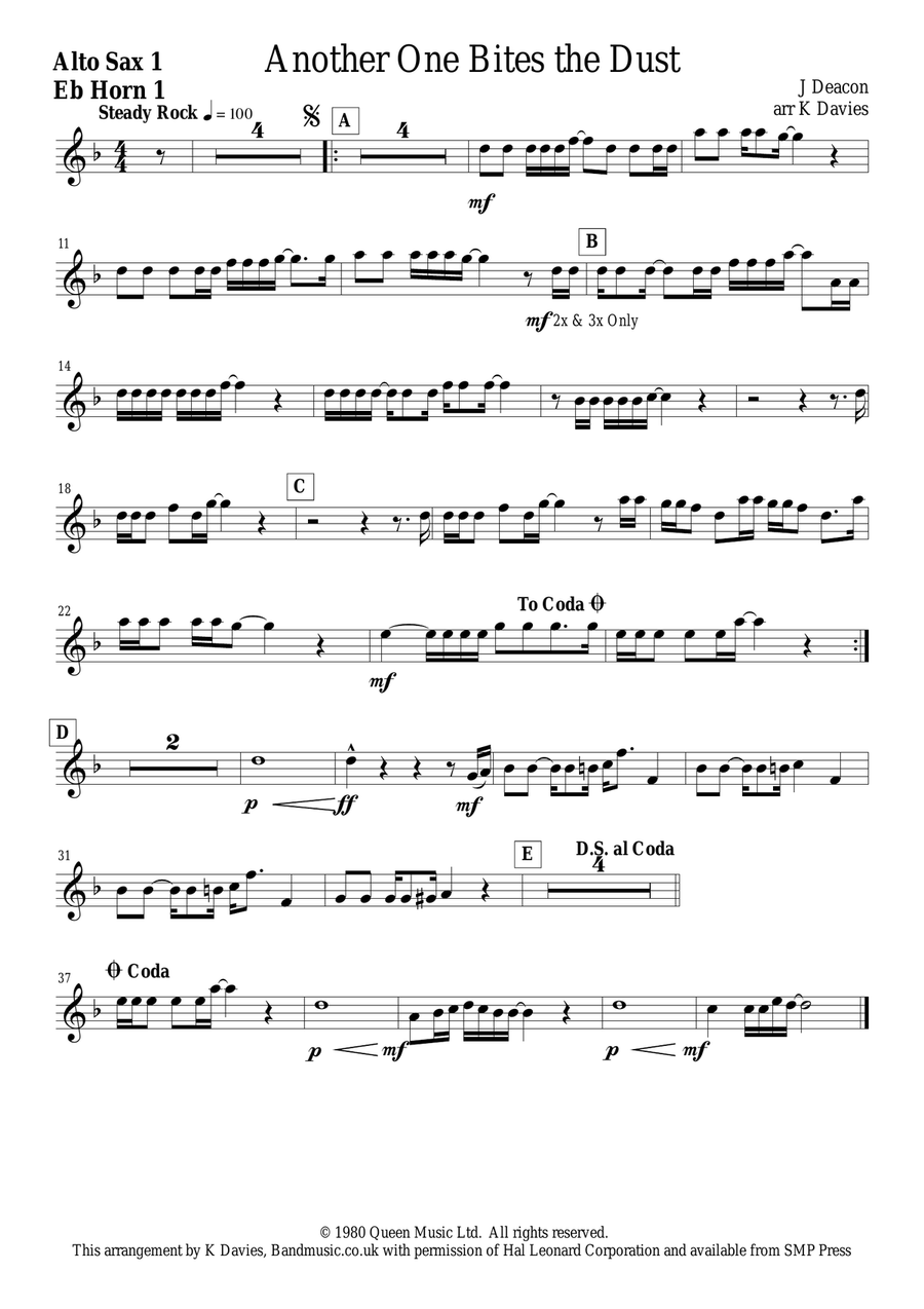 Another One Bites The Dust Large Ensemble scores gallery preview page 5