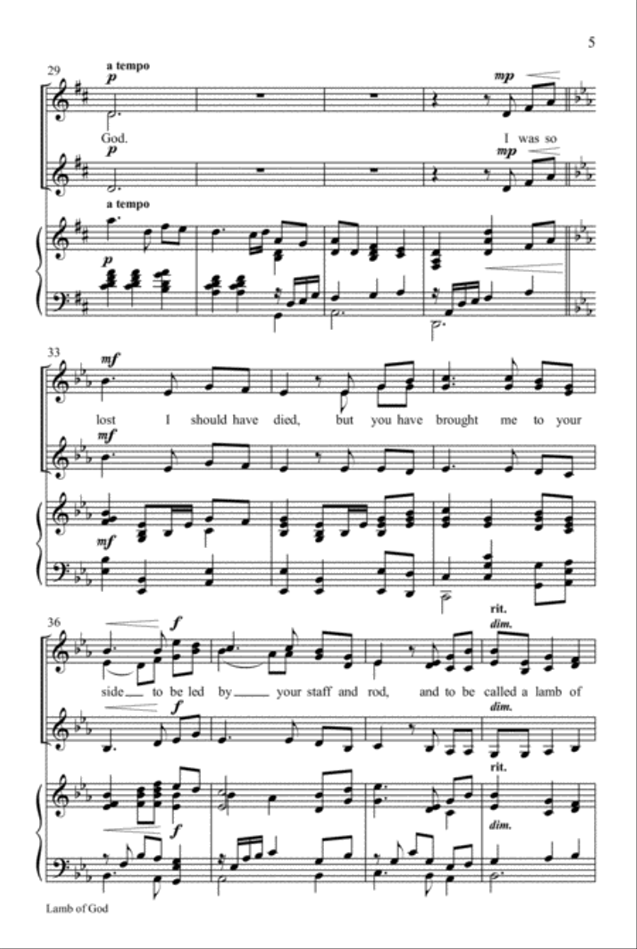 Lamb of God Lamb of God SSA scores gallery preview page 6