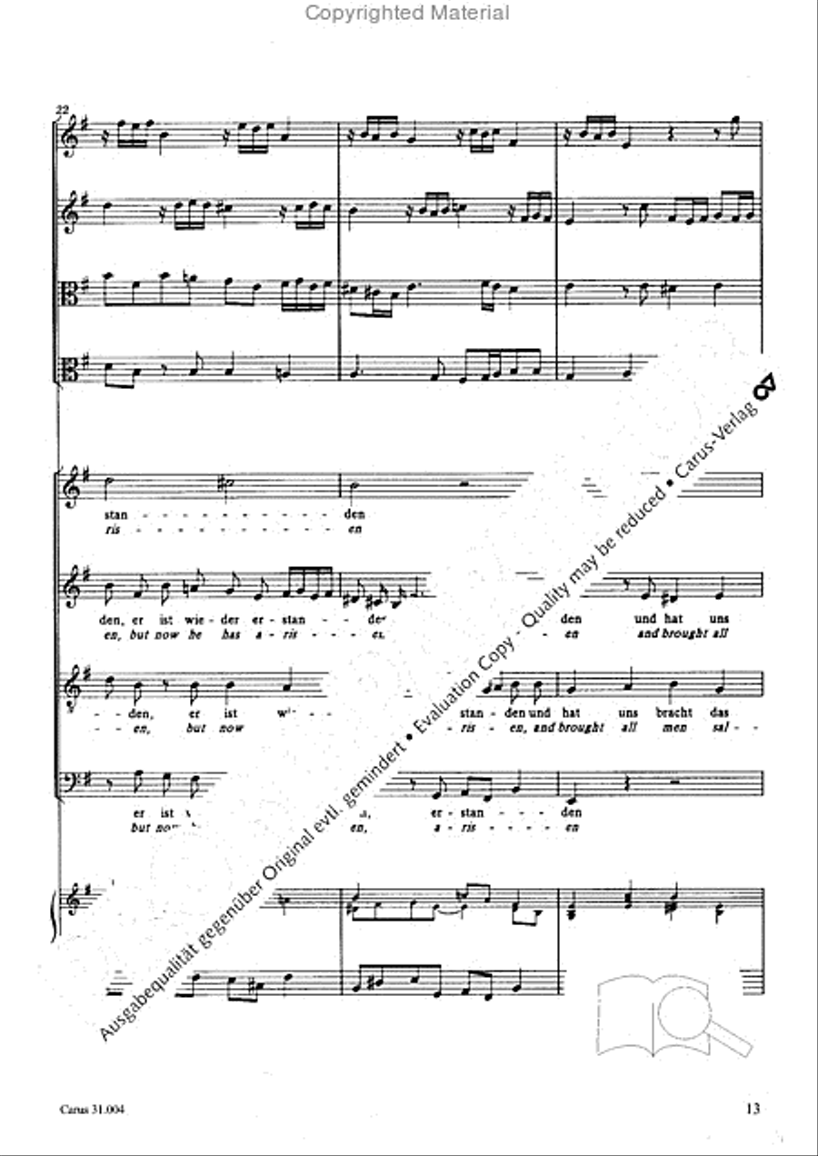 Christ lay in death's cold prison (Christ lag in Todesbanden) 4-Part scores gallery preview page 11