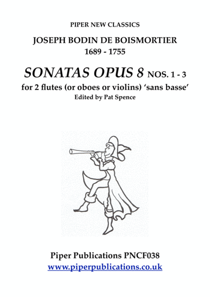 BOISMORTIER SONATAS FOR 2 FLUTES OPUS 8 Nos. 1 - 3