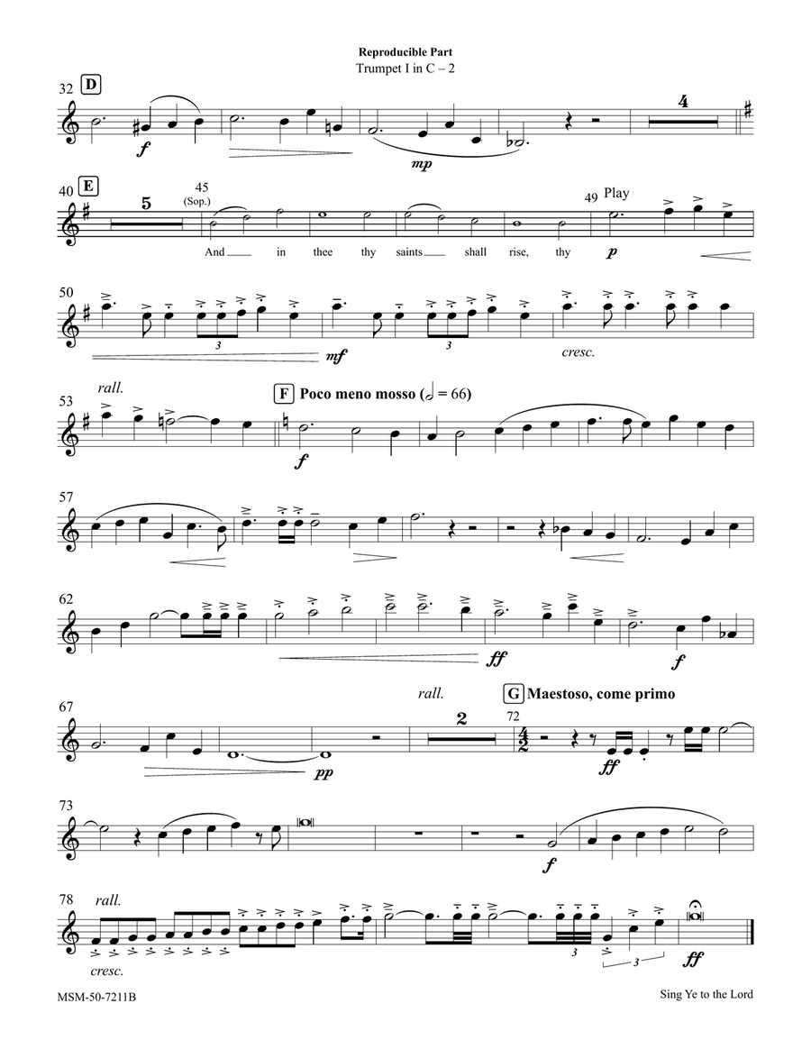 Sing Ye to the Lord Trombone scores gallery preview page 3