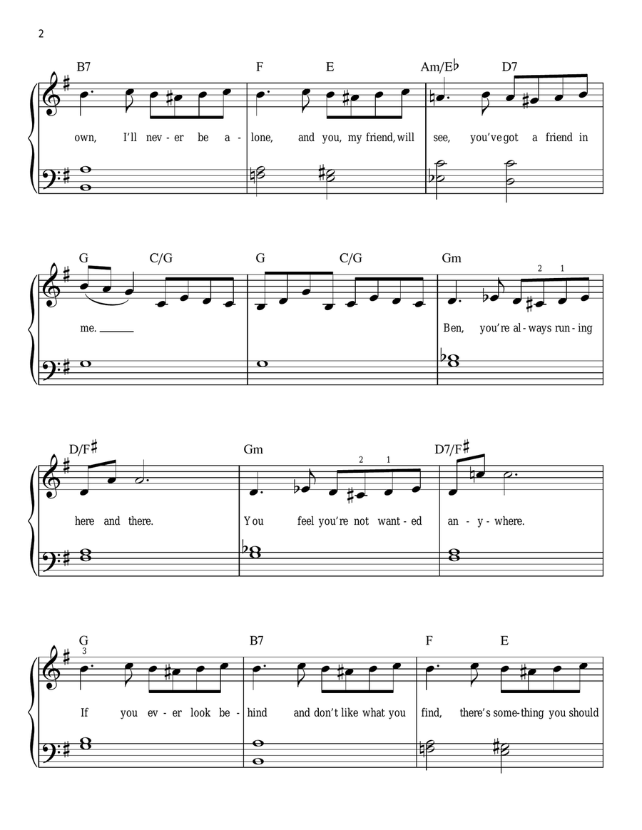 Ben Easy Piano scores gallery preview page 2