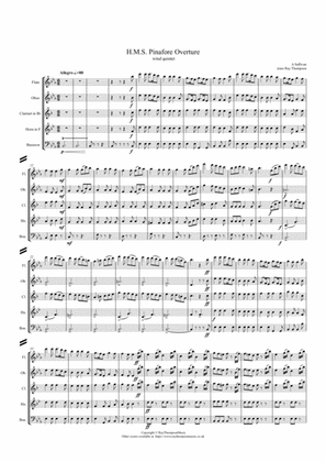Sullivan: Overture to "H.M.S. Pinafore" - wind quintet