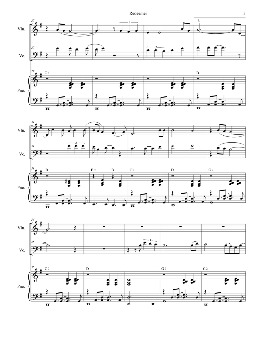 Redeemer Piano Trio scores gallery preview page 3