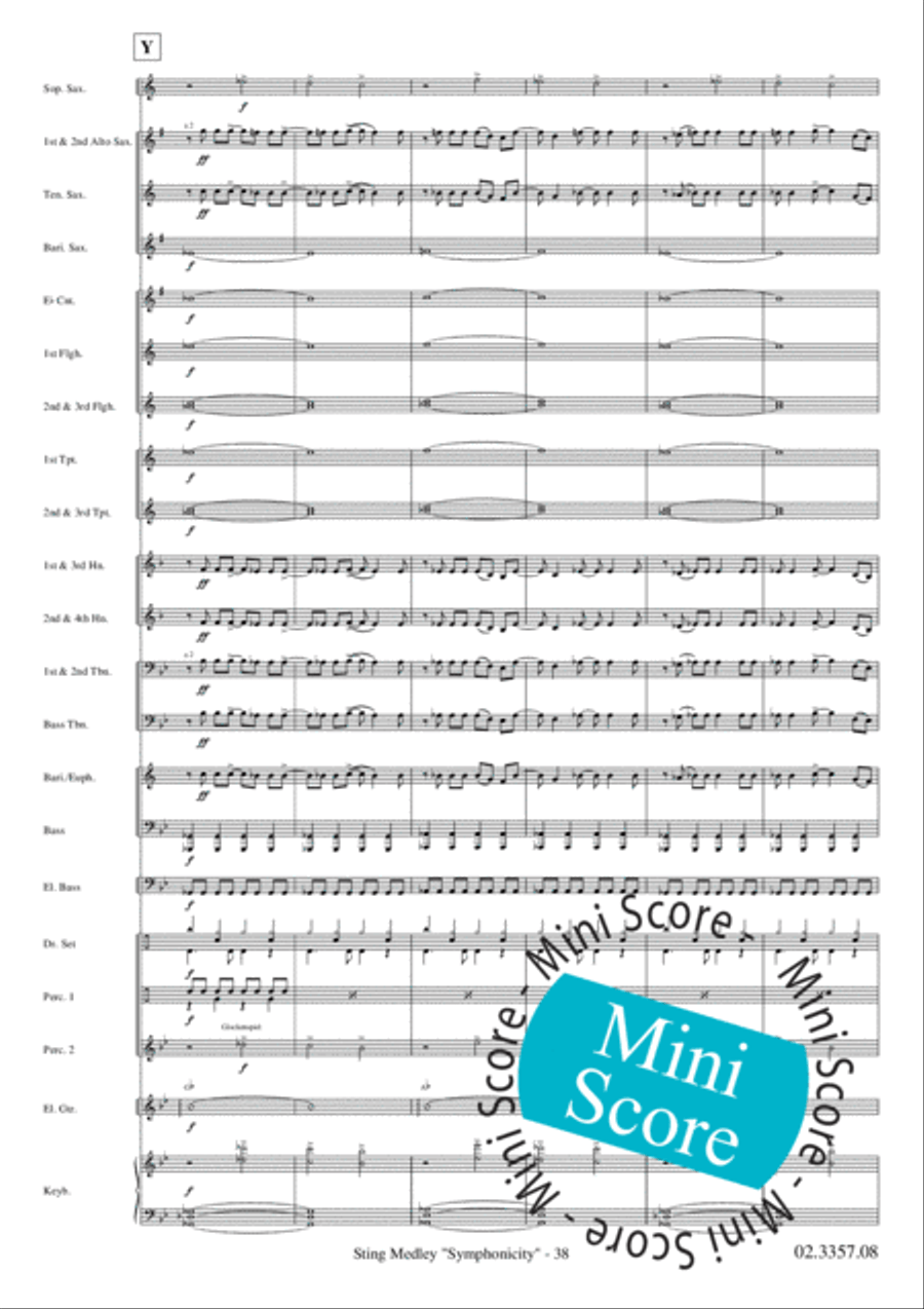 Sting Medley Sting Medley Fanfare Band scores gallery preview page 42