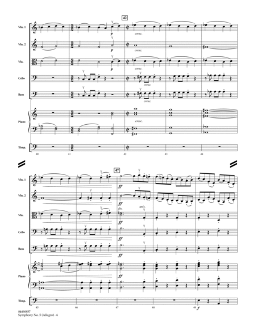 Symphony No. 5 (Allegro) - Full Score Score scores gallery preview page 6
