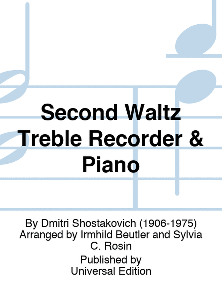 Second Waltz Treble Recorder & Piano