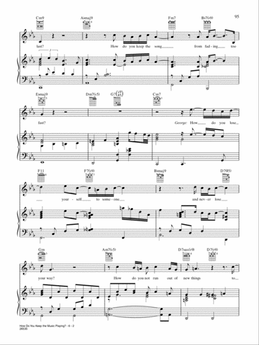 How Do You Keep The Music Playing? (from 