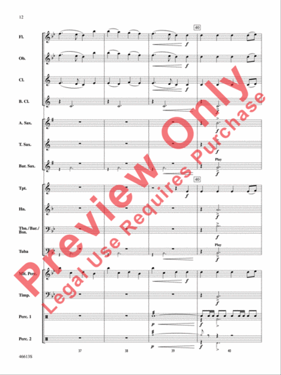 Joy! A Holiday Fanfare Concert Band scores gallery preview page 13