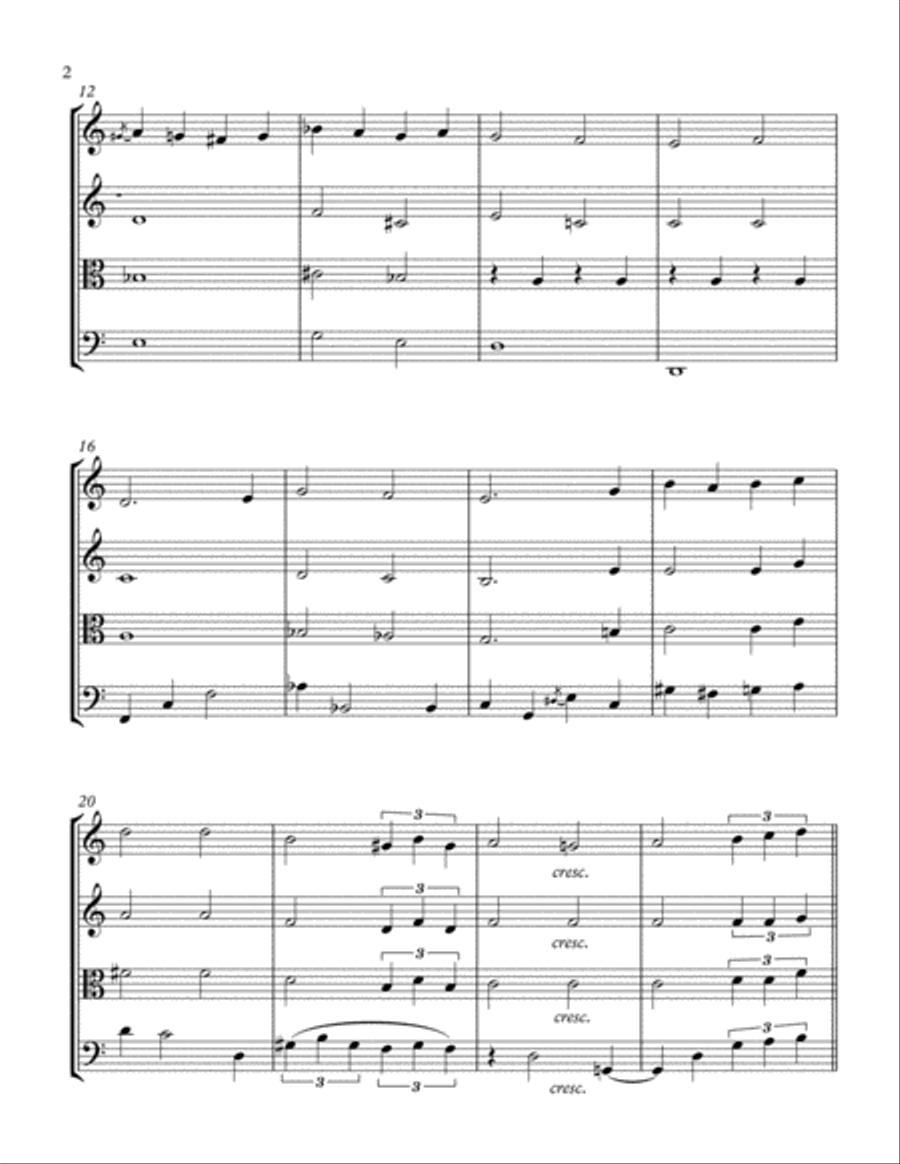 I'll Be Home For Christmas String Quartet scores gallery preview page 3