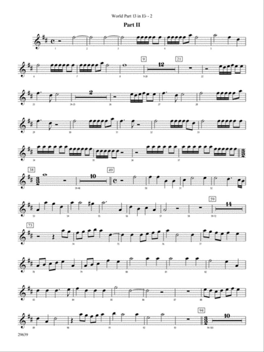 Aria Della Battaglia: (World Part) 13 in Eb Concert Band scores gallery preview page 2