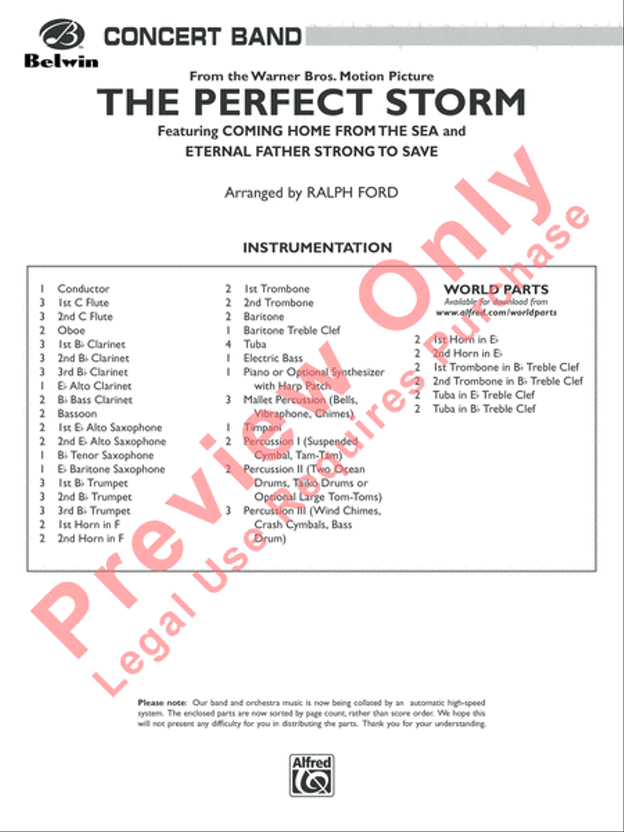The Perfect Storm (from the Warner Bros. Motion Picture) Concert Band scores gallery preview page 2