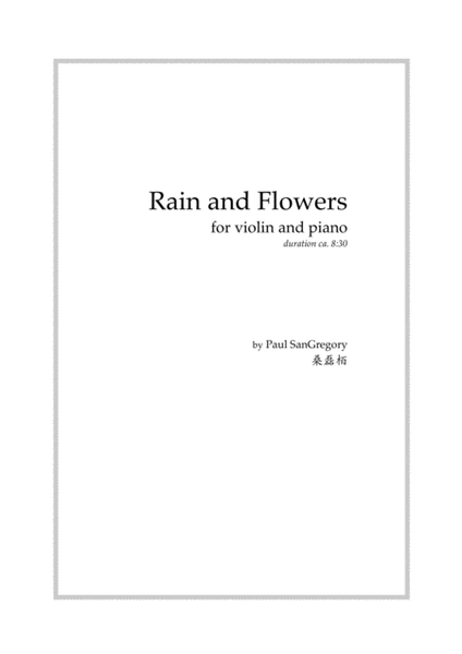 Rain and Flowers (for violin and piano) image number null
