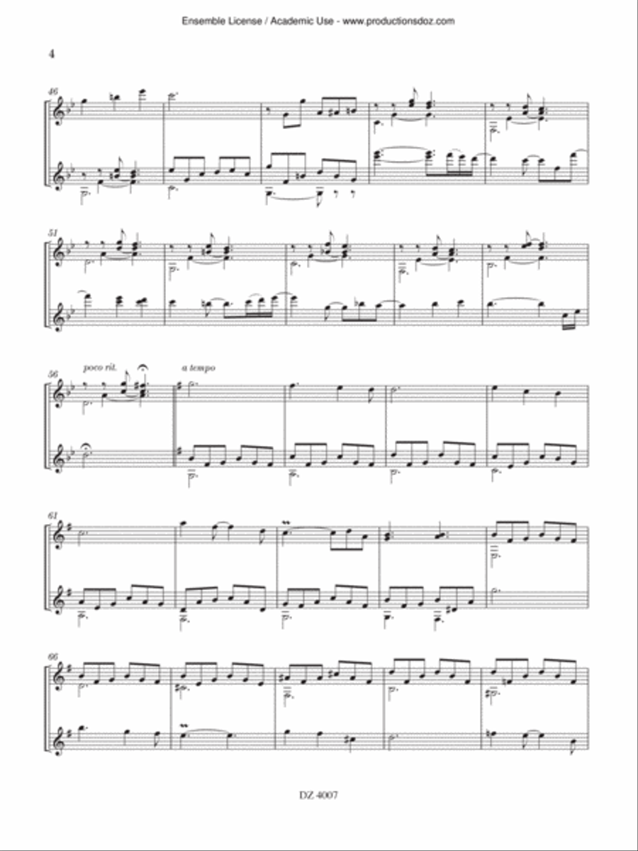 The Blue Feelings of Autumn Classical Guitar scores gallery preview page 4