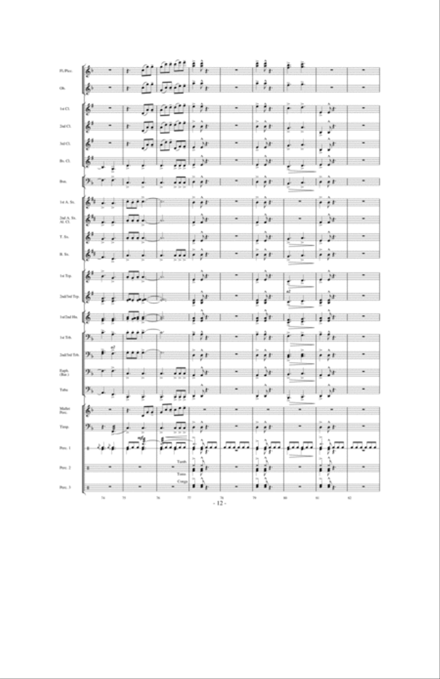 Dragons Fly on the Winds of Time Concert Band scores gallery preview page 11