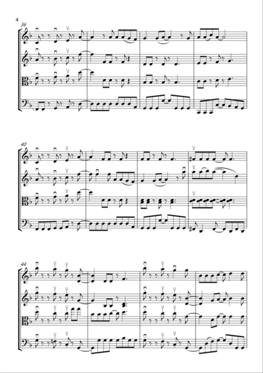 Don't Stop Me Now Don't Stop Me Now String Quartet scores gallery preview page 4